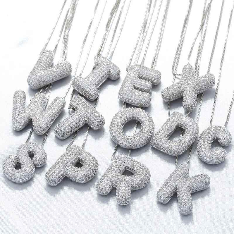 Infinity Puff Letter Necklace - RIYOVA Jewelry
