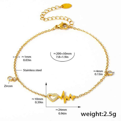 Amora Heart Anklets - RIYOVA Jewelry