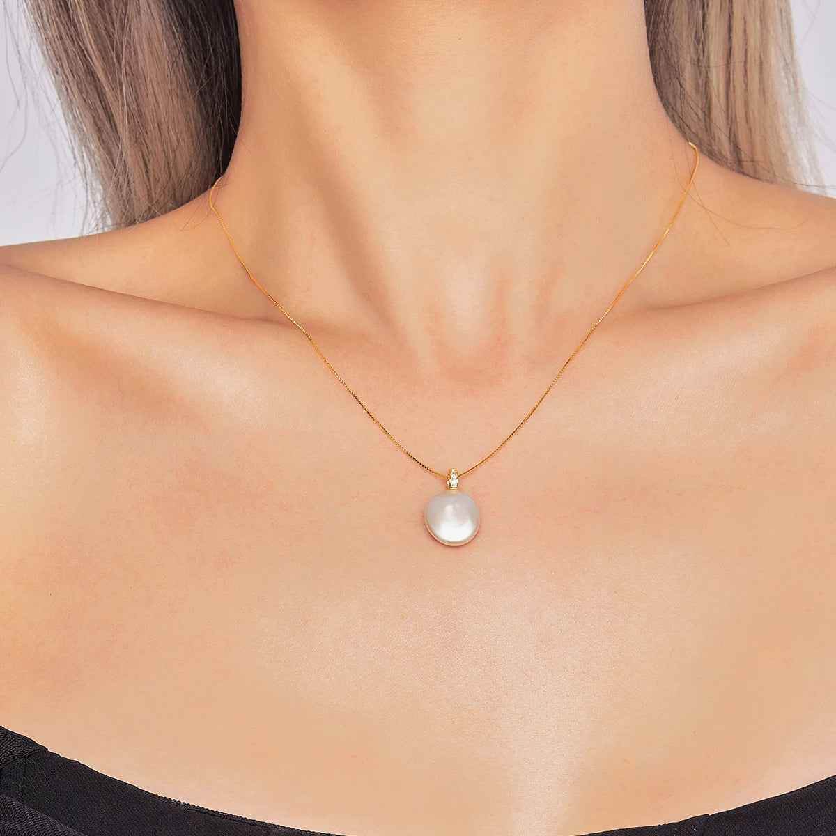 Megara Pearl Necklace - RIYOVA Jewelry