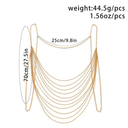 Diana Body Chain - RIYOVA Jewelry