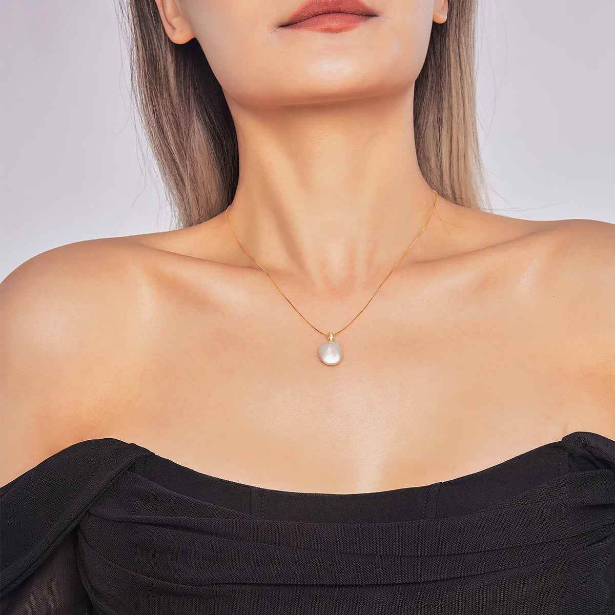 Megara Pearl Necklace - RIYOVA Jewelry
