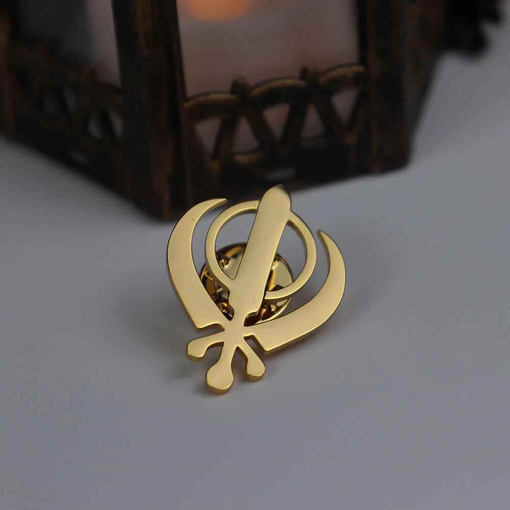 Sikh Khanda Suit Brooch - RIYOVA Jewelry