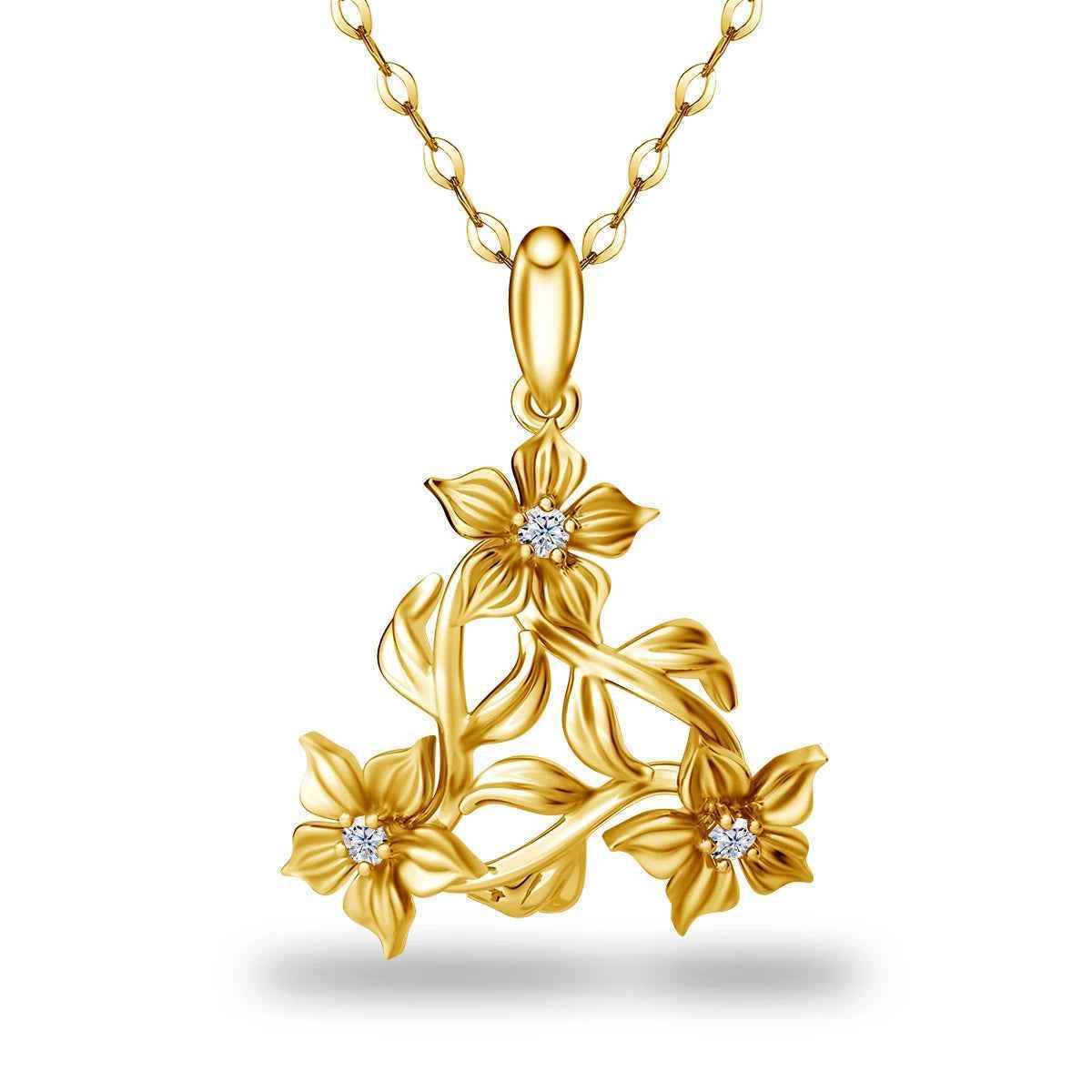 Zinnia Zirconia Necklace - RIYOVA Jewelry