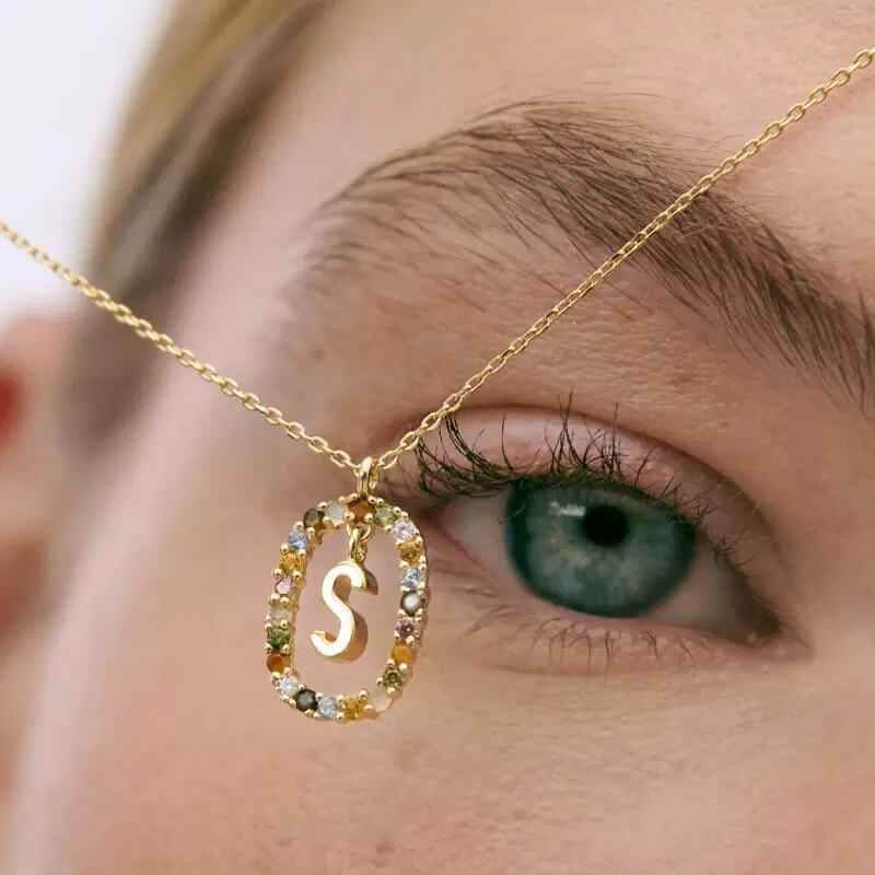 Aria Initial Necklace - RIYOVA Jewelry