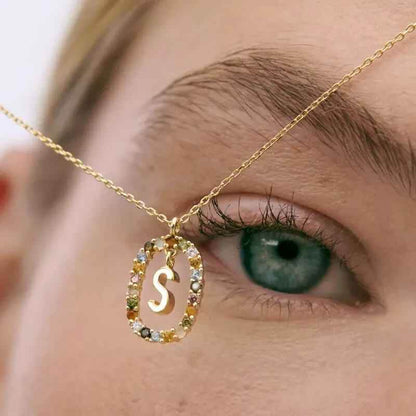 Aria Initial Necklace - RIYOVA Jewelry