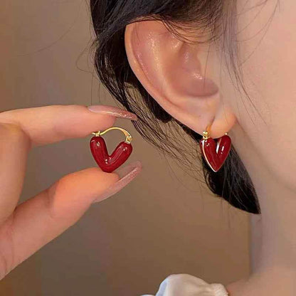 Antique Love Hearts Hoops - RIYOVA Jewelry