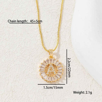 Hana Twin Sparkling Initial Necklace - RIYOVA Jewelry
