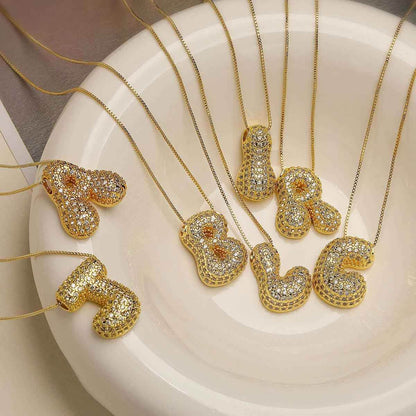 Sia Sparkling Initial Necklace - RIYOVA Jewelry