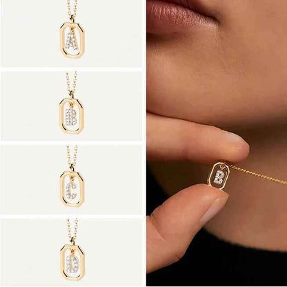 Roman Initial Pendant Necklace - RIYOVA Jewelry
