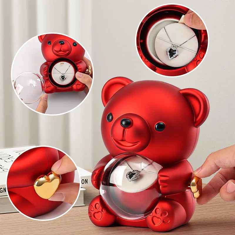 RIYOVA Eternal Rose Teddy Bear Gift Box - RIYOVA Jewelry