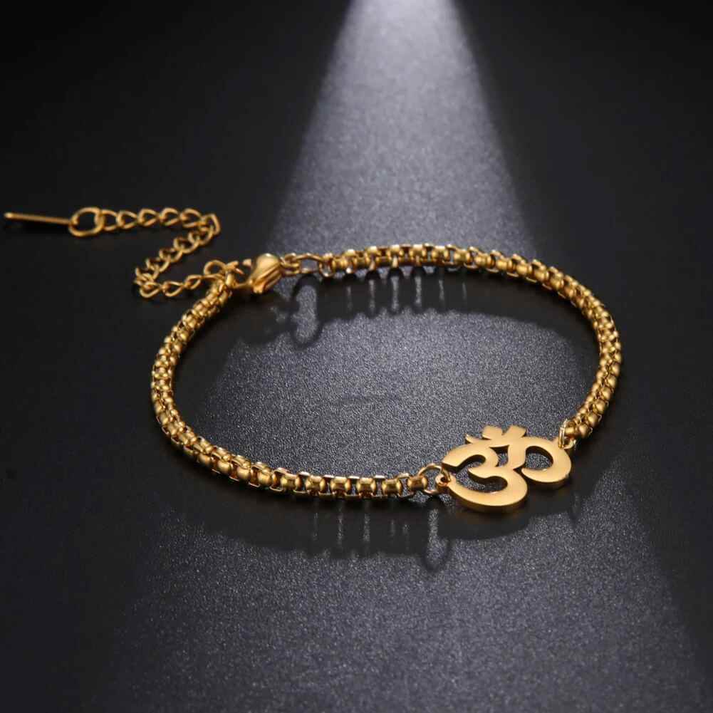 Om Shanti Om Bracelet - RIYOVA Jewelry