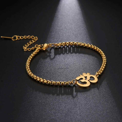 Om Shanti Om Bracelet - RIYOVA Jewelry