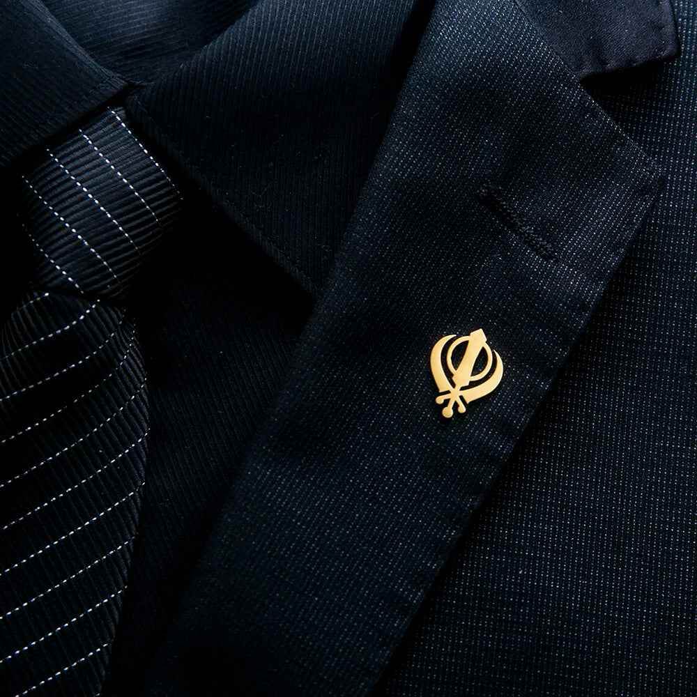 Courage Khanda Suit Brooch - RIYOVA Jewelry