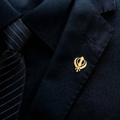 Courage Khanda Suit Brooch - RIYOVA Jewelry