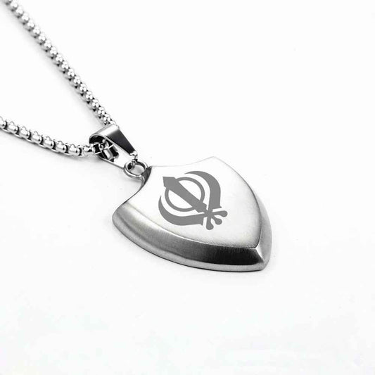 Khanda Shield Pendant - RIYOVA Jewelry