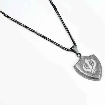 Khanda Shield Pendant - RIYOVA Jewelry