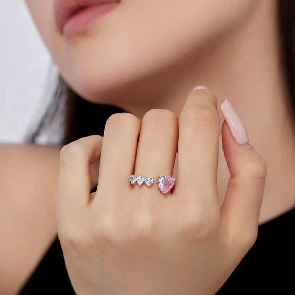 Toi Et Moi Heart Ring - RIYOVA Jewelry