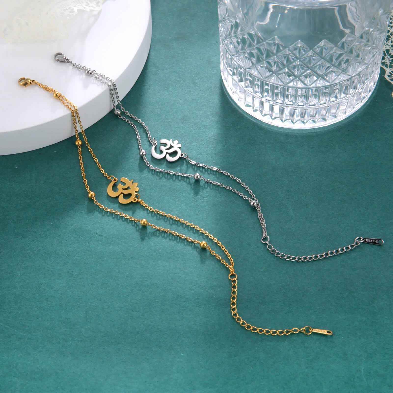 Infinity Radiance Om Bracelet - RIYOVA Jewelry