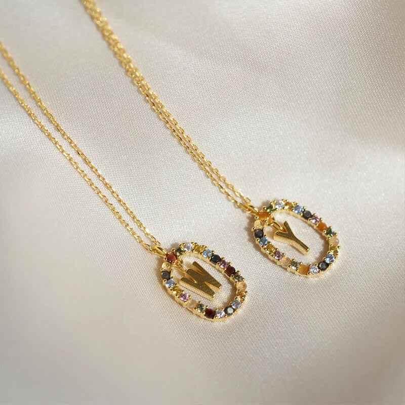 Aria Initial Necklace - RIYOVA Jewelry