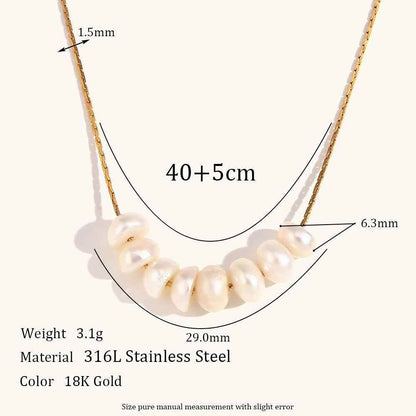 Zaria Pearl Necklace - RIYOVA Jewelry