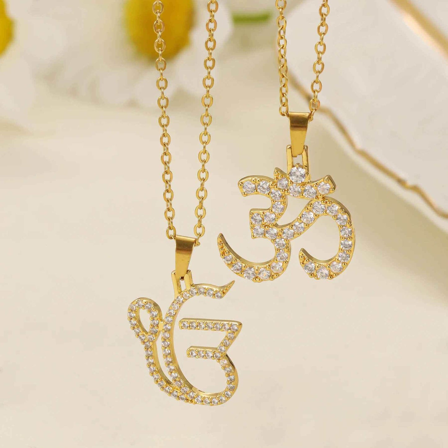 Duality 3D Ek Onkar Om Unity Necklace - RIYOVA Jewelry