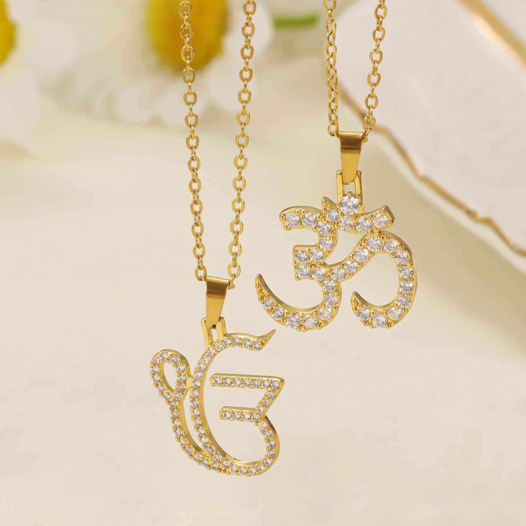 Duality 3D Ek Onkar Om Unity Necklace - RIYOVA Jewelry