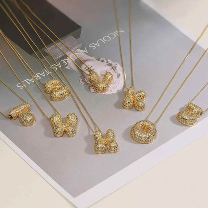 Sia Sparkling Initial Necklace - RIYOVA Jewelry