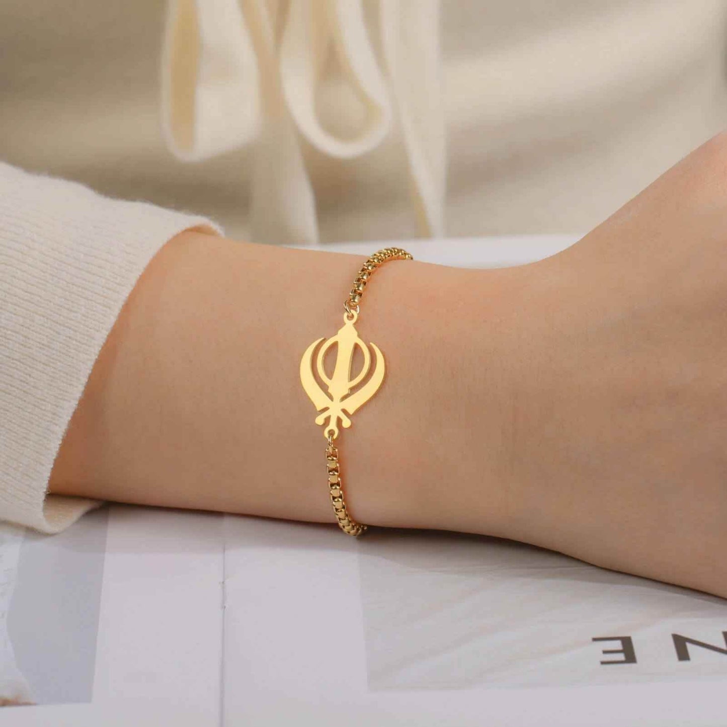Khalsa Pride Khanda Bracelet - RIYOVA Jewelry