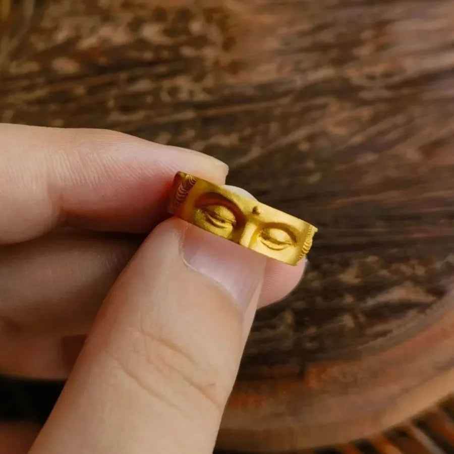 Buddha Serenity Face Ring - RIYOVA Jewelry