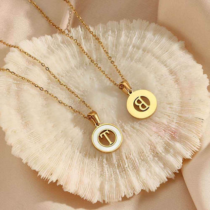 Ash Initial Pendant Necklace - RIYOVA Jewelry