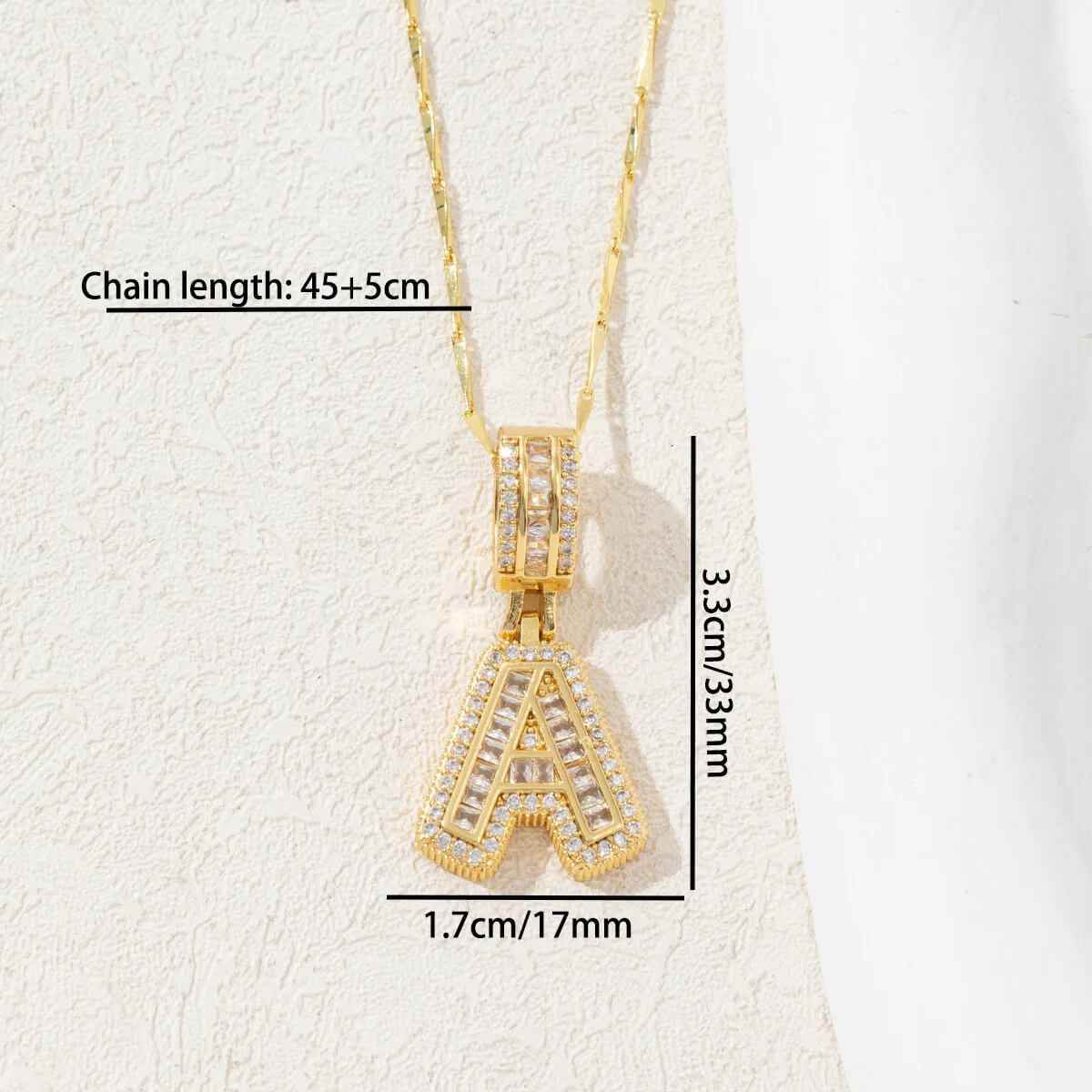 Hana Twin Sparkling Initial Necklace - RIYOVA Jewelry
