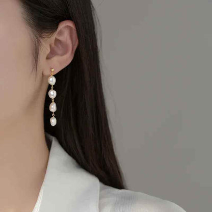 Lulu Pearl Earrings - RIYOVA Jewelry