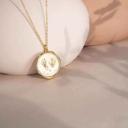 Custom Baby Handprint & Footprint Necklace - RIYOVA Jewelry