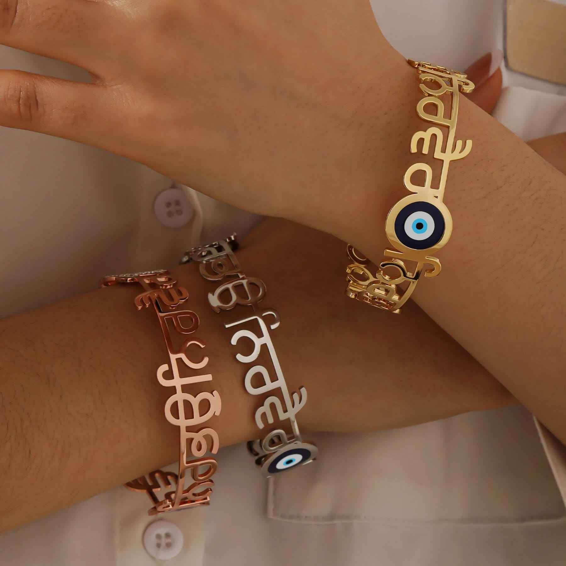 Ek Onkar Evil Eye Bracelet - RIYOVA Jewelry