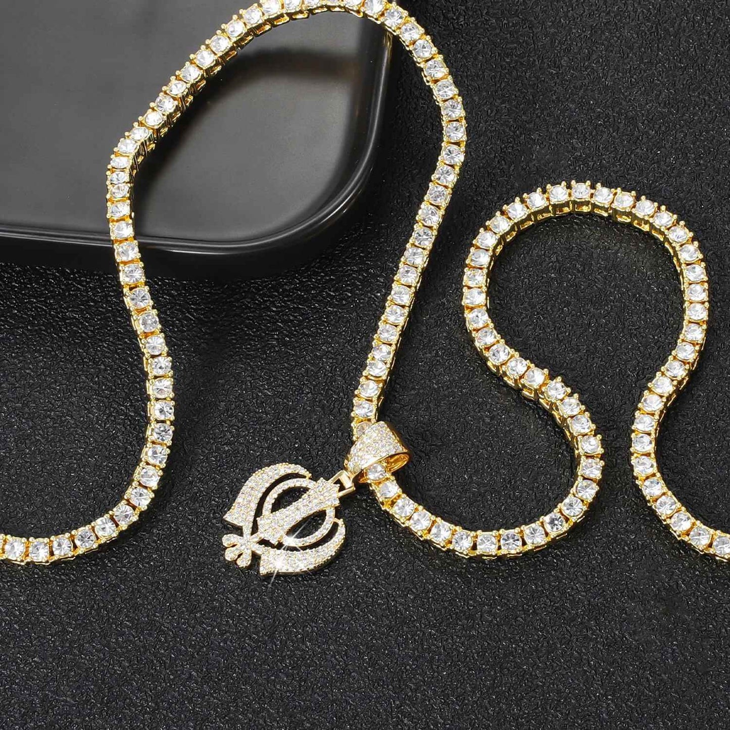 Radiance Khanda Zirconia Necklace - RIYOVA Jewelry