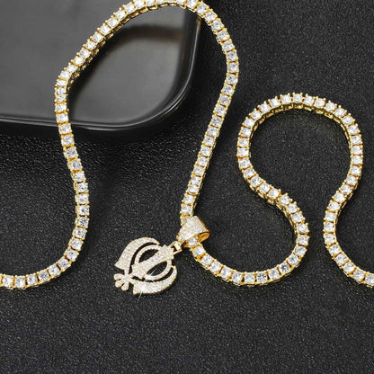 Radiance Khanda Zirconia Necklace - RIYOVA Jewelry