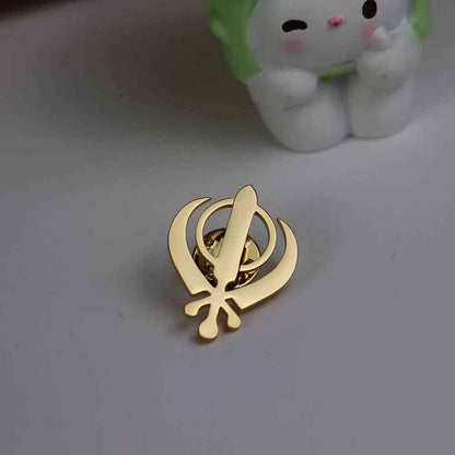 Sikh Khanda Suit Brooch - RIYOVA Jewelry