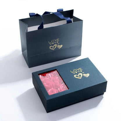 RIYOVA Eternal Rose Box with leaf Grass Heart Necklace - RIYOVA Jewelry