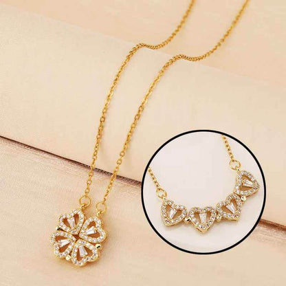 RIYOVA Eternal Rose Box with leaf Grass Heart Necklace - RIYOVA Jewelry