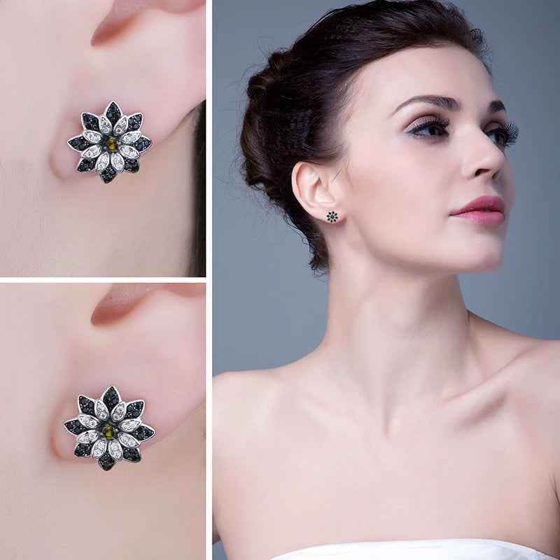 Smoky Blossom Earrings - RIYOVA Jewelry