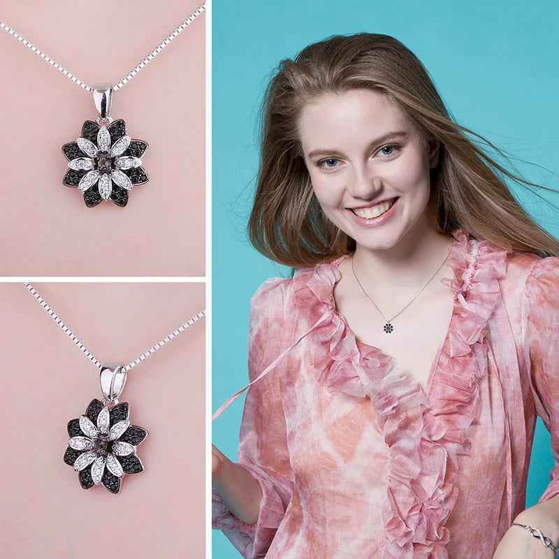 Smoky Blossom Pendant - RIYOVA Jewelry