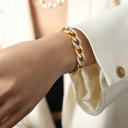 Anica Cuban Chain Bracelet - RIYOVA Jewelry