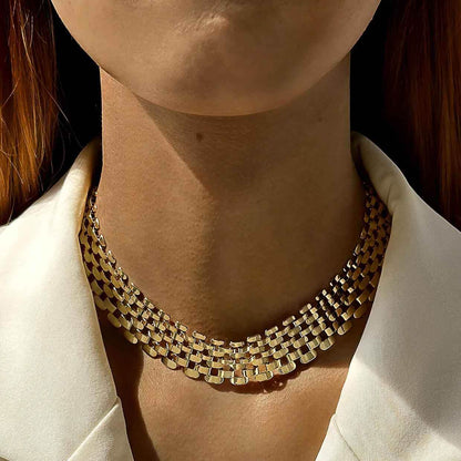 Isabell Rows Choker - RIYOVA Jewelry
