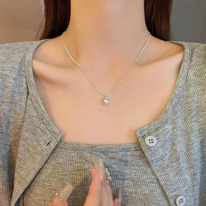 Tear Drop Zircon Necklace - RIYOVA Jewelry