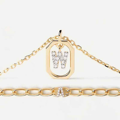 Roman Initial Pendant Necklace - RIYOVA Jewelry