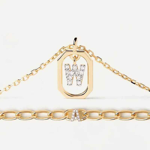Roman Initial Pendant Necklace - RIYOVA Jewelry