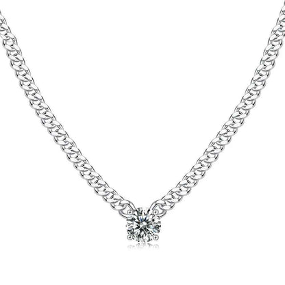 Flora Moissanite Cuban Necklace - RIYOVA Jewelry
