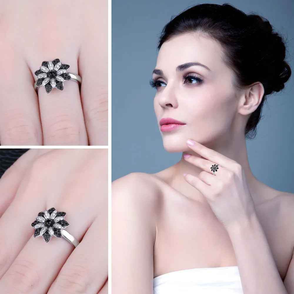 Smoky Blossom Ring - RIYOVA Jewelry