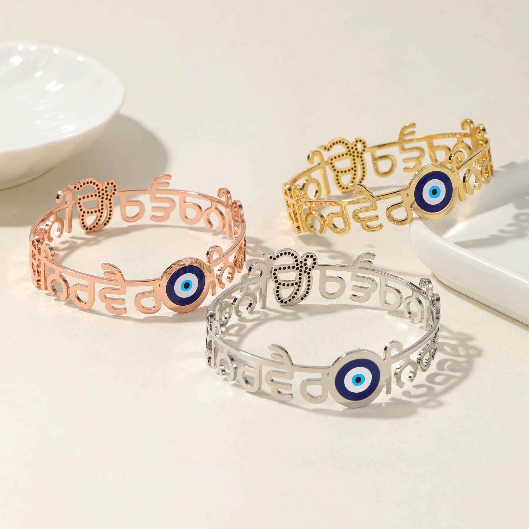 Ek Onkar Evil Eye Bracelet - RIYOVA Jewelry