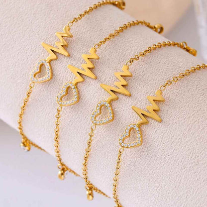 Amora Heart Anklets - RIYOVA Jewelry